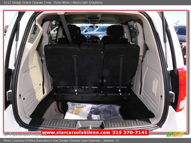 Stone White / Black/Light Graystone 2012 Dodge Grand Caravan Crew