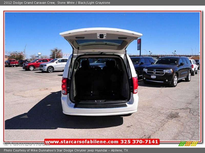 Stone White / Black/Light Graystone 2012 Dodge Grand Caravan Crew