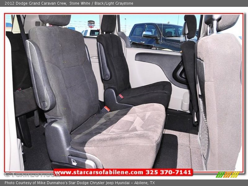 Stone White / Black/Light Graystone 2012 Dodge Grand Caravan Crew