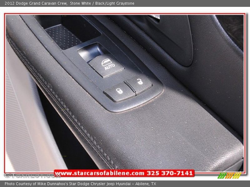 Stone White / Black/Light Graystone 2012 Dodge Grand Caravan Crew