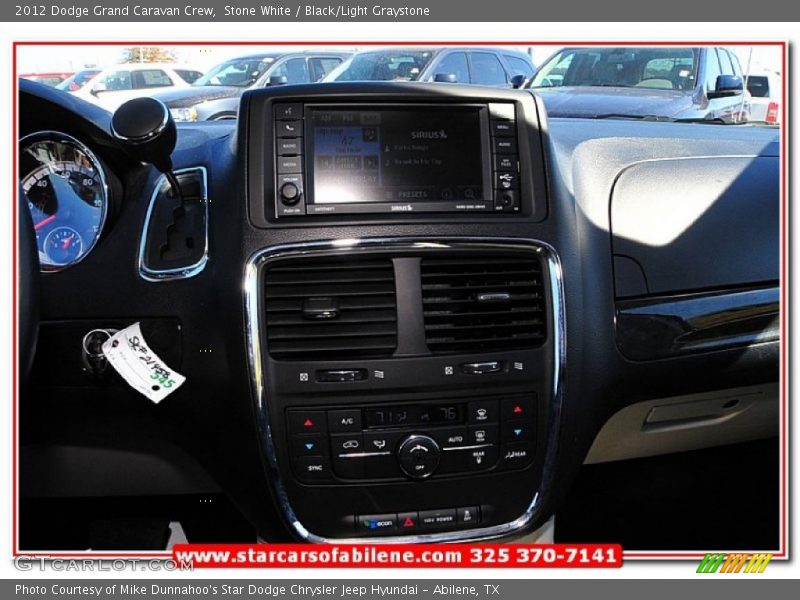 Stone White / Black/Light Graystone 2012 Dodge Grand Caravan Crew