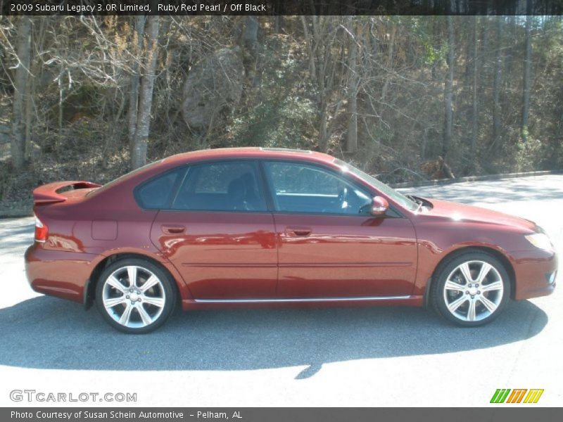 Ruby Red Pearl / Off Black 2009 Subaru Legacy 3.0R Limited