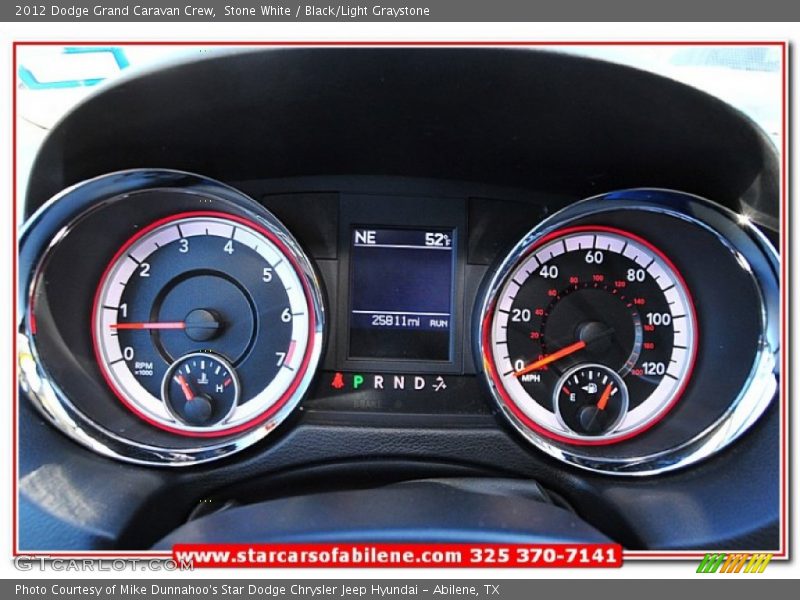 Stone White / Black/Light Graystone 2012 Dodge Grand Caravan Crew