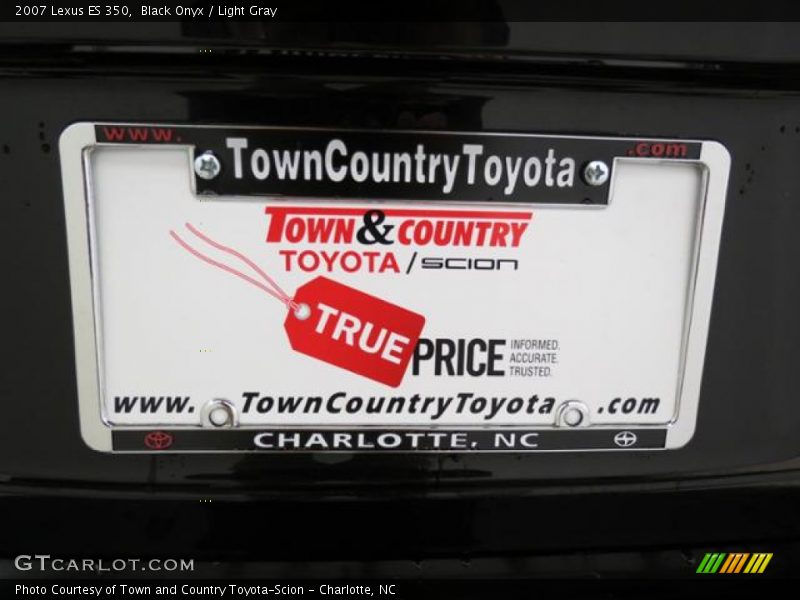 Black Onyx / Light Gray 2007 Lexus ES 350