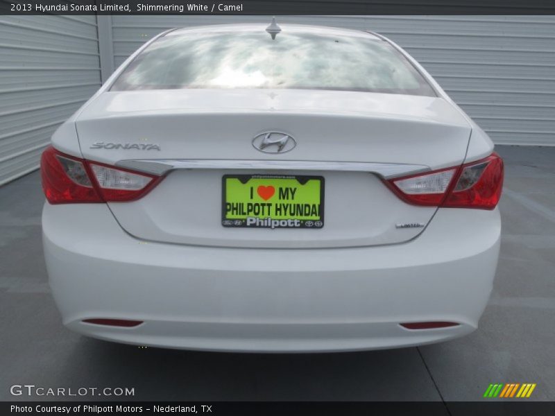 Shimmering White / Camel 2013 Hyundai Sonata Limited