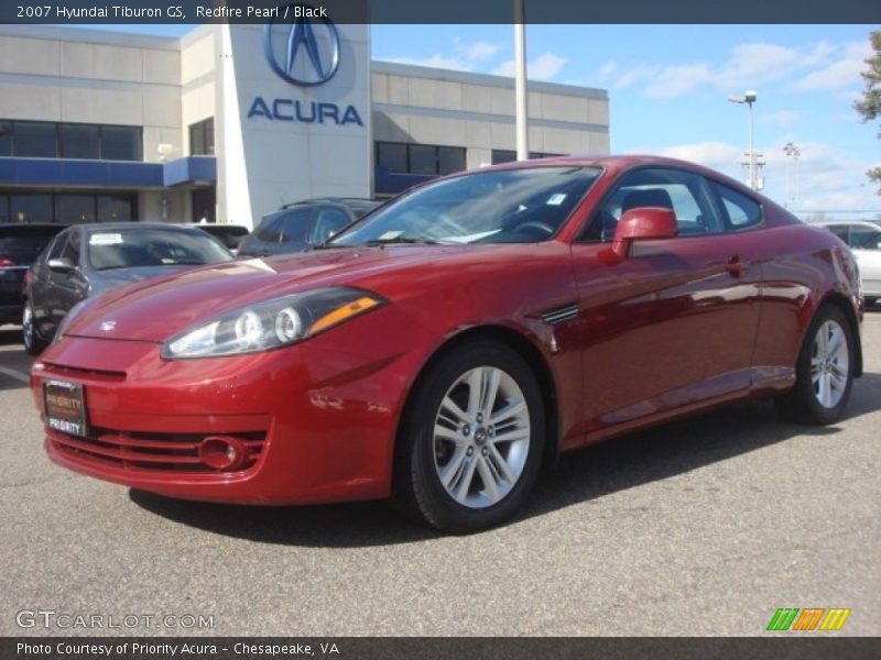 Redfire Pearl / Black 2007 Hyundai Tiburon GS