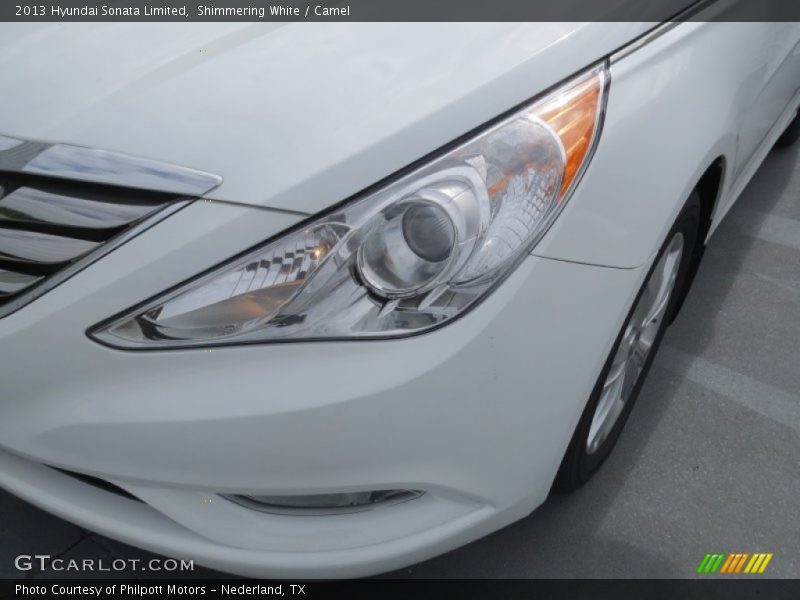 Shimmering White / Camel 2013 Hyundai Sonata Limited