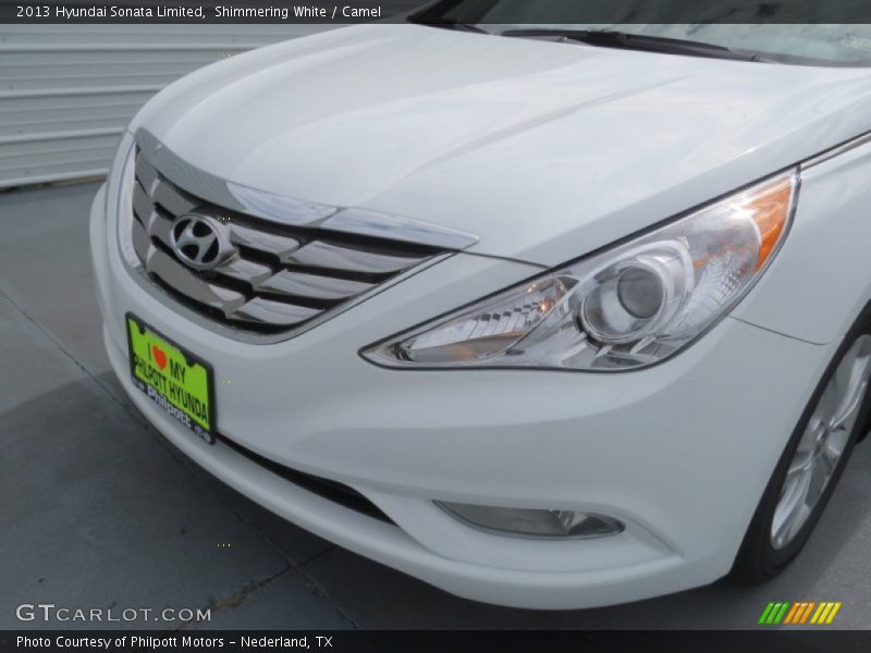 Shimmering White / Camel 2013 Hyundai Sonata Limited