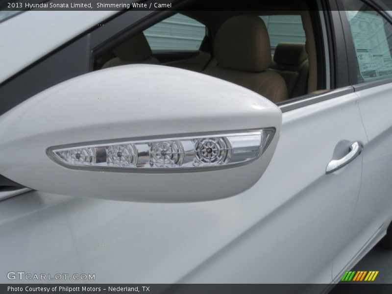 Shimmering White / Camel 2013 Hyundai Sonata Limited