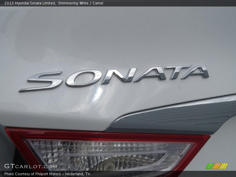 Shimmering White / Camel 2013 Hyundai Sonata Limited