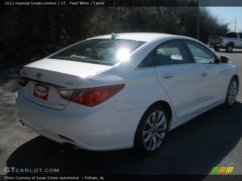 Pearl White / Camel 2011 Hyundai Sonata Limited 2.0T