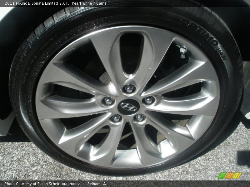 Pearl White / Camel 2011 Hyundai Sonata Limited 2.0T