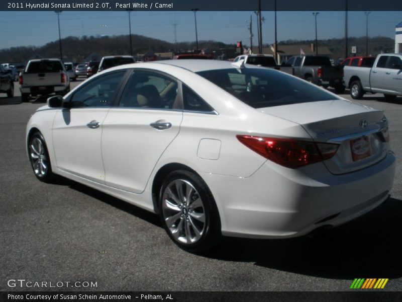 Pearl White / Camel 2011 Hyundai Sonata Limited 2.0T