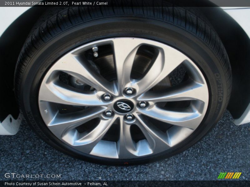 Pearl White / Camel 2011 Hyundai Sonata Limited 2.0T