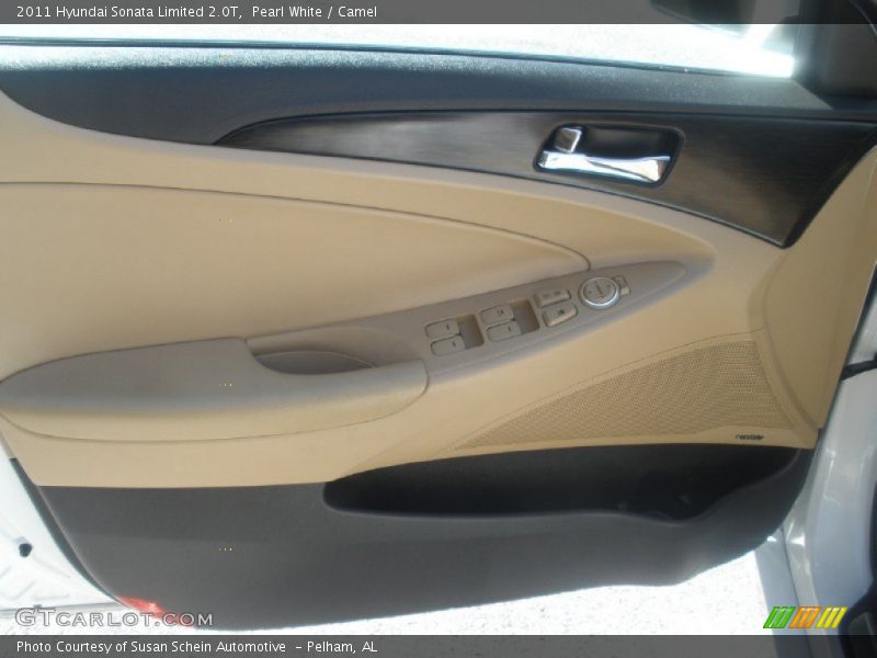 Pearl White / Camel 2011 Hyundai Sonata Limited 2.0T