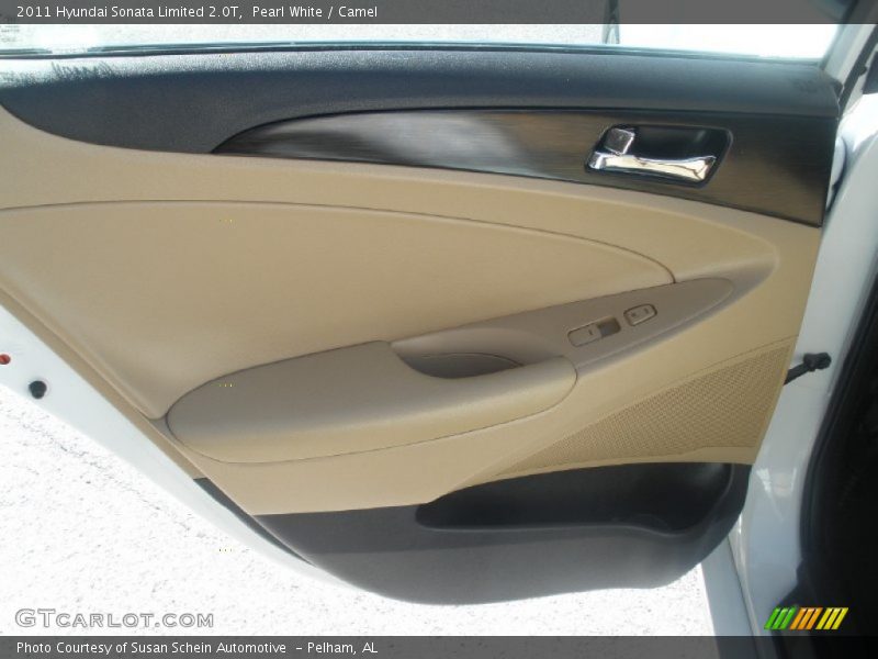 Pearl White / Camel 2011 Hyundai Sonata Limited 2.0T