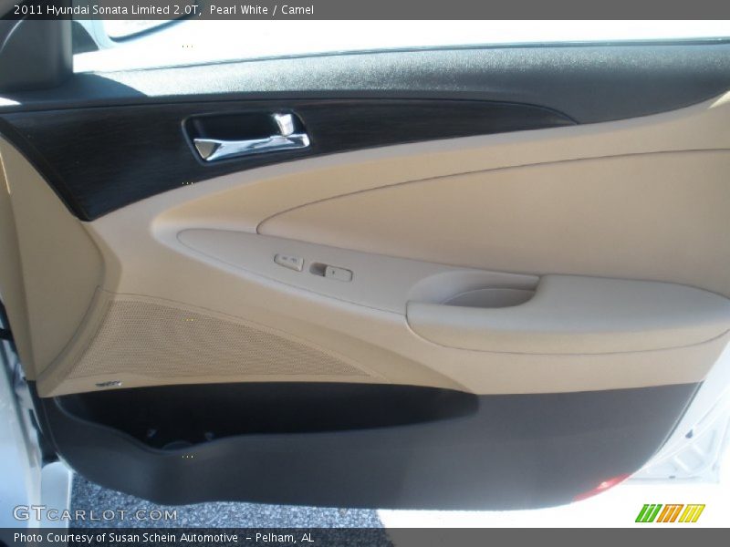 Pearl White / Camel 2011 Hyundai Sonata Limited 2.0T