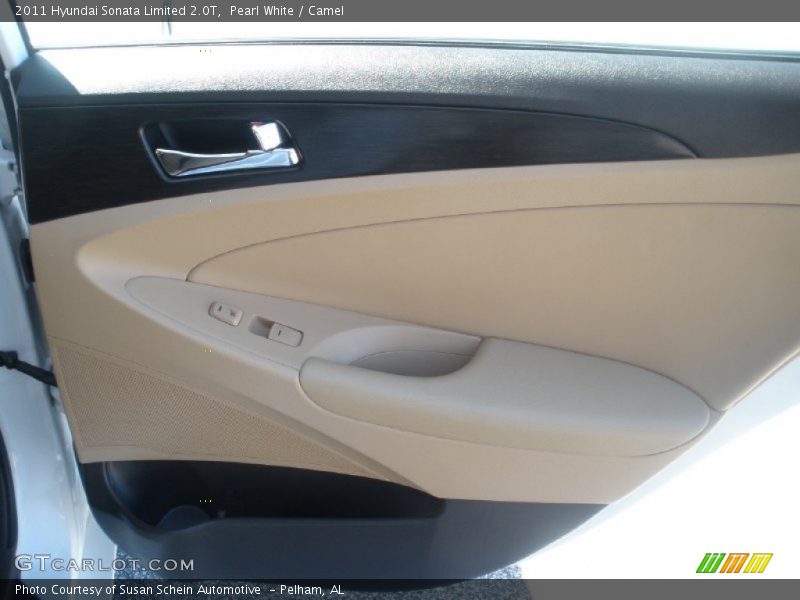Pearl White / Camel 2011 Hyundai Sonata Limited 2.0T
