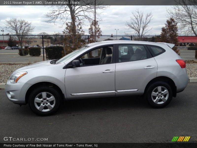 Silver Ice Metallic / Black 2011 Nissan Rogue S AWD