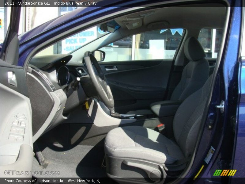 Indigo Blue Pearl / Gray 2011 Hyundai Sonata GLS