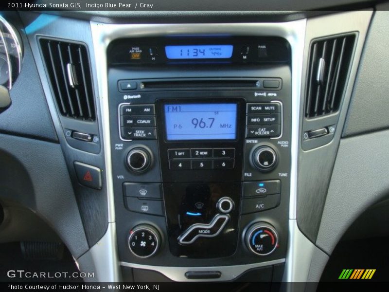 Indigo Blue Pearl / Gray 2011 Hyundai Sonata GLS