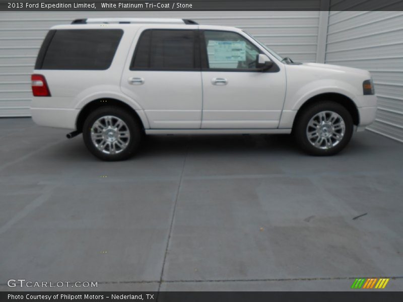 White Platinum Tri-Coat / Stone 2013 Ford Expedition Limited