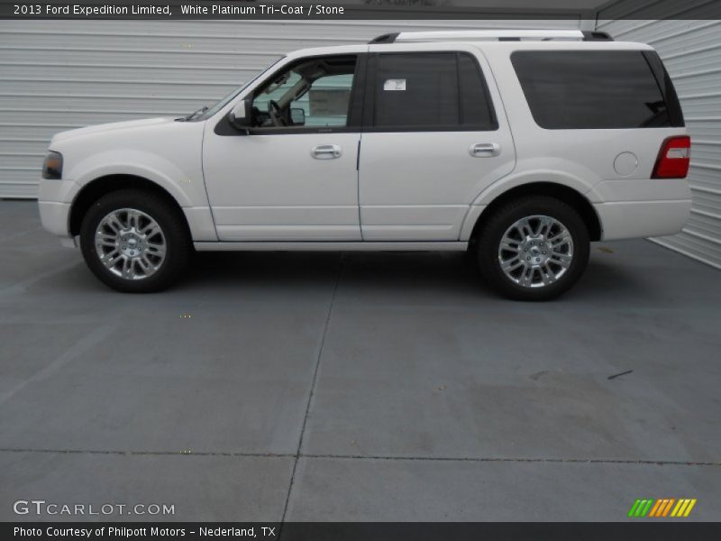 White Platinum Tri-Coat / Stone 2013 Ford Expedition Limited