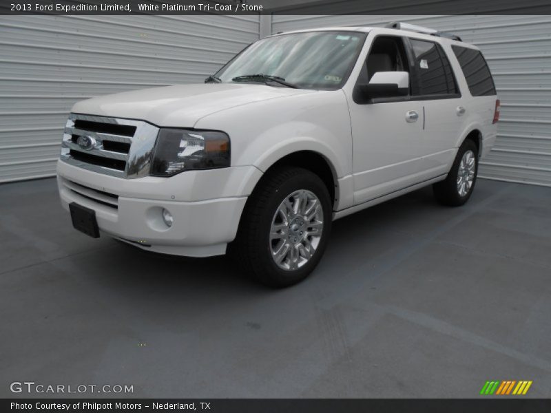 White Platinum Tri-Coat / Stone 2013 Ford Expedition Limited