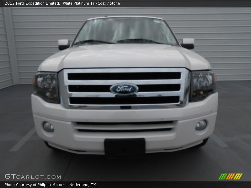 White Platinum Tri-Coat / Stone 2013 Ford Expedition Limited