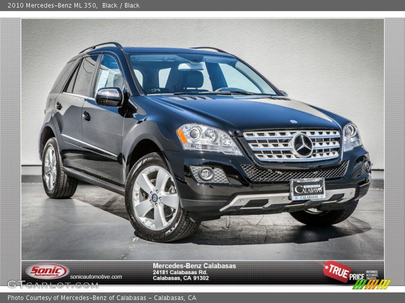 Black / Black 2010 Mercedes-Benz ML 350