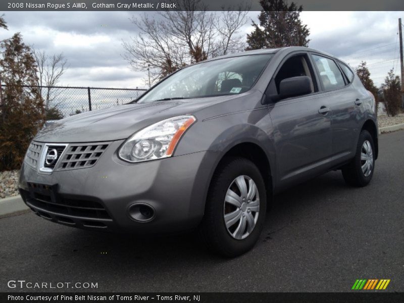 Gotham Gray Metallic / Black 2008 Nissan Rogue S AWD