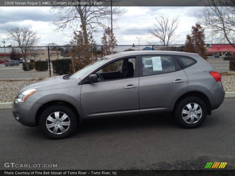 Gotham Gray Metallic / Black 2008 Nissan Rogue S AWD