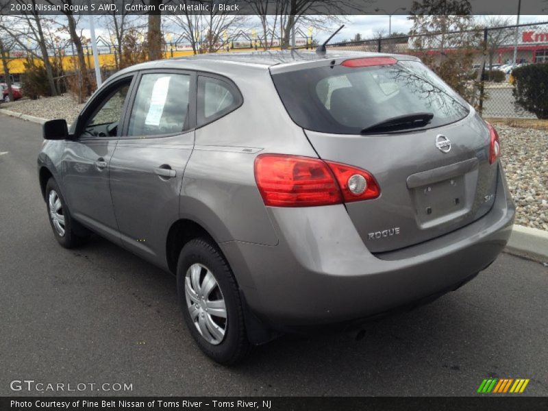 Gotham Gray Metallic / Black 2008 Nissan Rogue S AWD