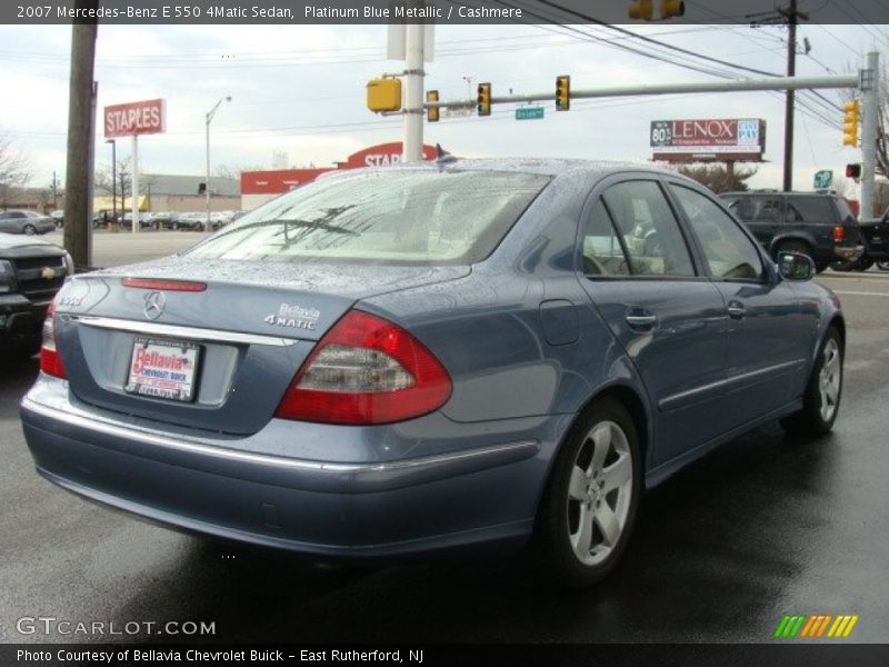 Platinum Blue Metallic / Cashmere 2007 Mercedes-Benz E 550 4Matic Sedan