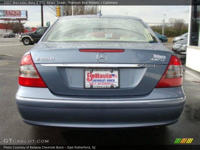 Platinum Blue Metallic / Cashmere 2007 Mercedes-Benz E 550 4Matic Sedan