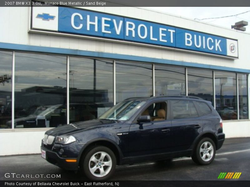 Monaco Blue Metallic / Sand Beige 2007 BMW X3 3.0si
