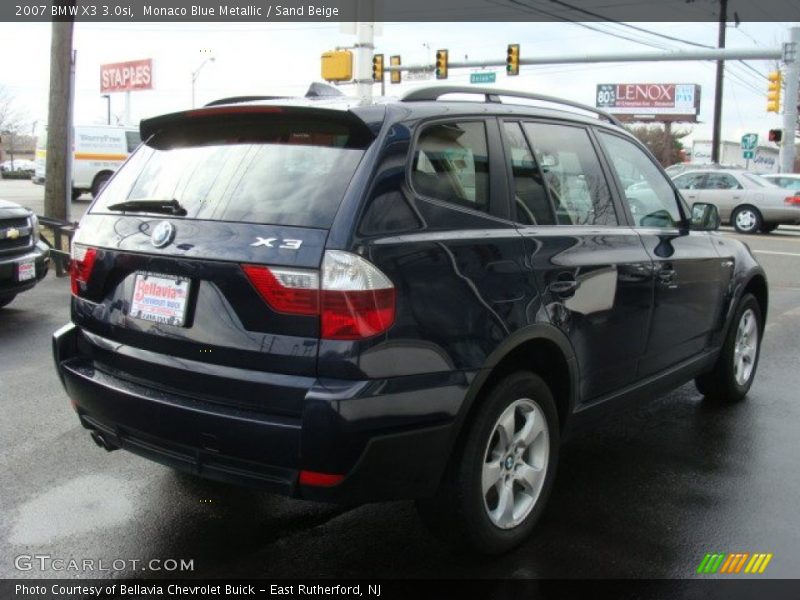 Monaco Blue Metallic / Sand Beige 2007 BMW X3 3.0si