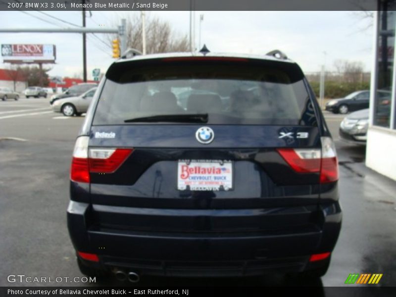 Monaco Blue Metallic / Sand Beige 2007 BMW X3 3.0si