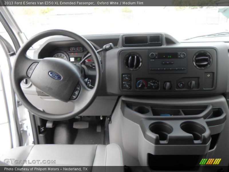 Oxford White / Medium Flint 2013 Ford E Series Van E350 XL Extended Passenger