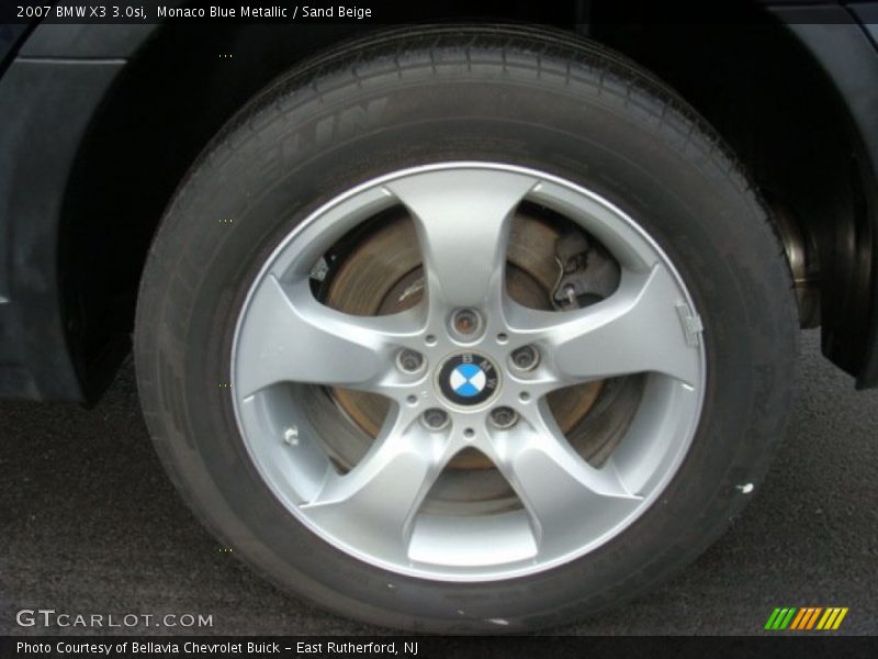 Monaco Blue Metallic / Sand Beige 2007 BMW X3 3.0si