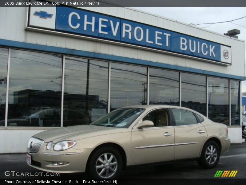 Gold Mist Metallic / Neutral 2009 Buick LaCrosse CX