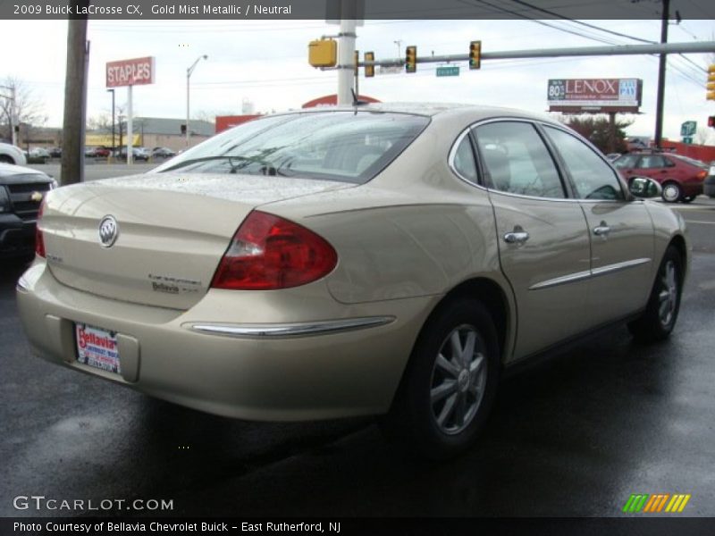 Gold Mist Metallic / Neutral 2009 Buick LaCrosse CX