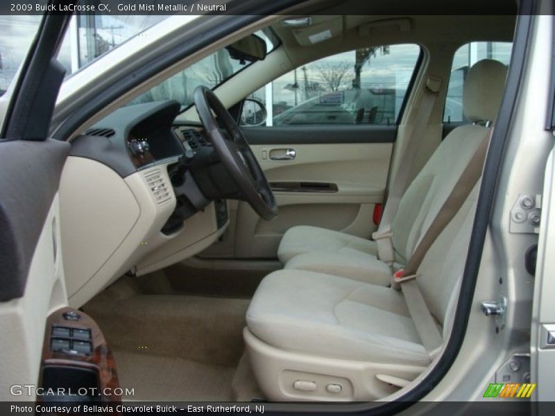 Front Seat of 2009 LaCrosse CX