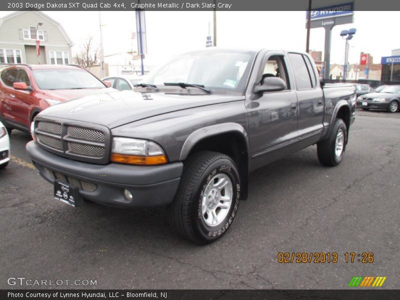 Graphite Metallic / Dark Slate Gray 2003 Dodge Dakota SXT Quad Cab 4x4