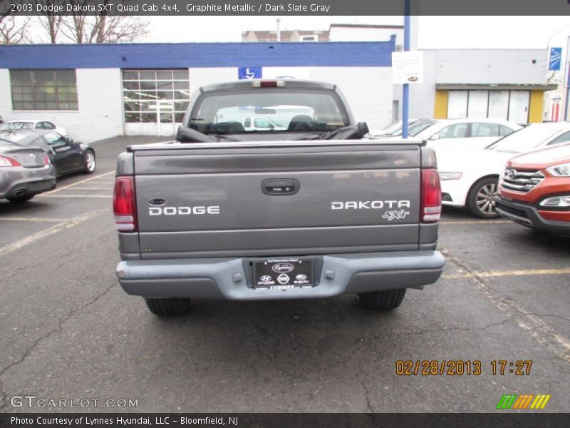 Graphite Metallic / Dark Slate Gray 2003 Dodge Dakota SXT Quad Cab 4x4