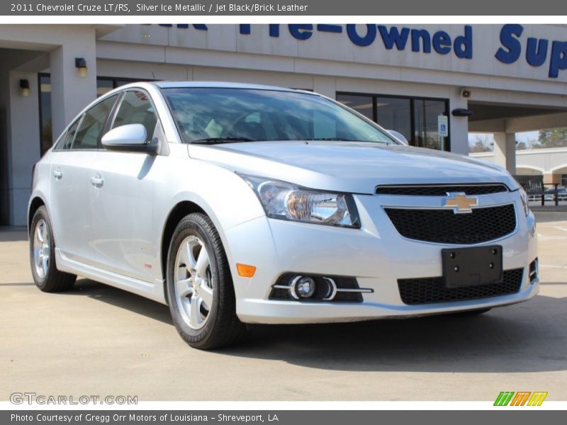 Silver Ice Metallic / Jet Black/Brick Leather 2011 Chevrolet Cruze LT/RS