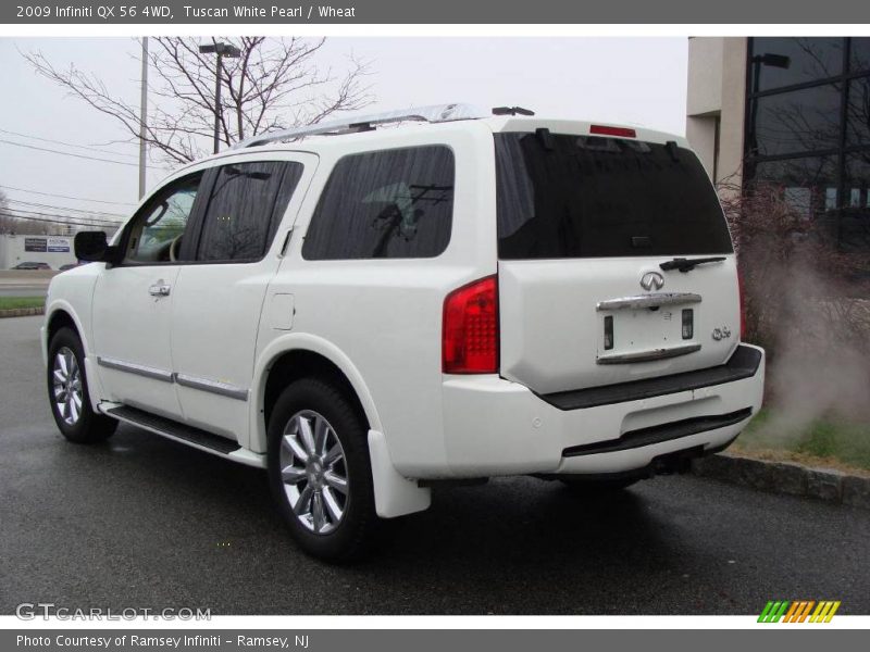 Tuscan White Pearl / Wheat 2009 Infiniti QX 56 4WD