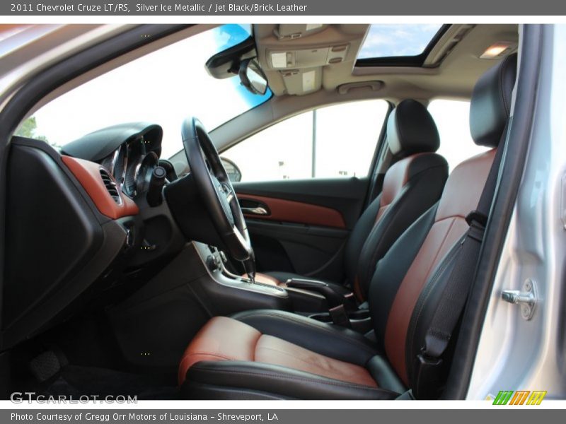 Silver Ice Metallic / Jet Black/Brick Leather 2011 Chevrolet Cruze LT/RS