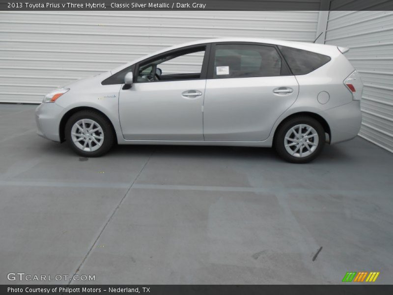 Classic Silver Metallic / Dark Gray 2013 Toyota Prius v Three Hybrid