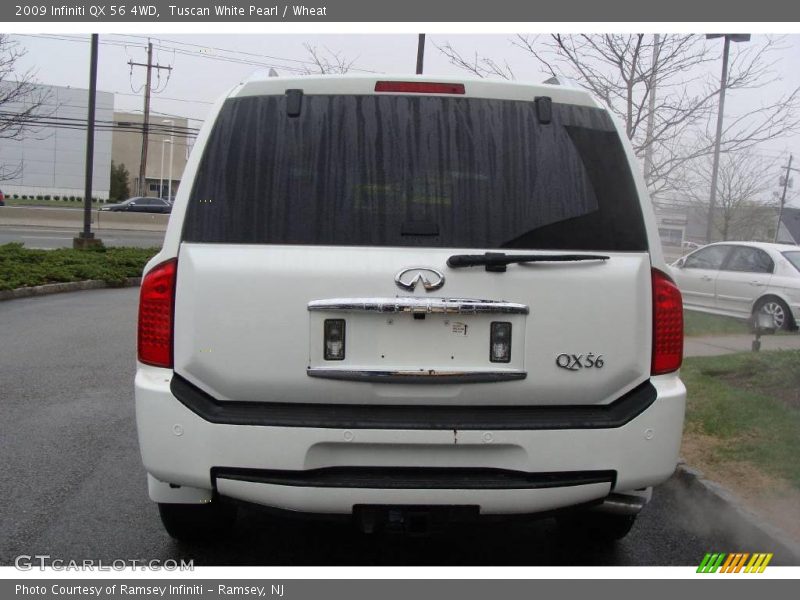 Tuscan White Pearl / Wheat 2009 Infiniti QX 56 4WD